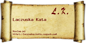 Laczuska Kata névjegykártya